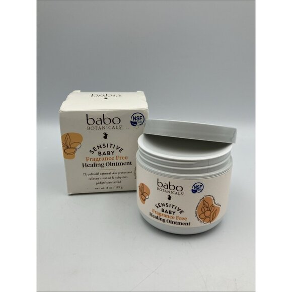 Babo Botanicals Sensitive Baby All Natural Healing Ointment Fragrance Free 4 oz - Picture 1 of 5
